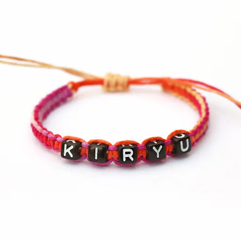 Custom Name Hemp Bracelet / Personalized Word Macrame Bracelet