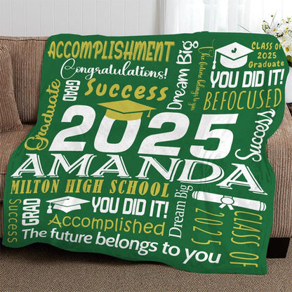 Graduation Blanket,Personalized Graduation Blanket