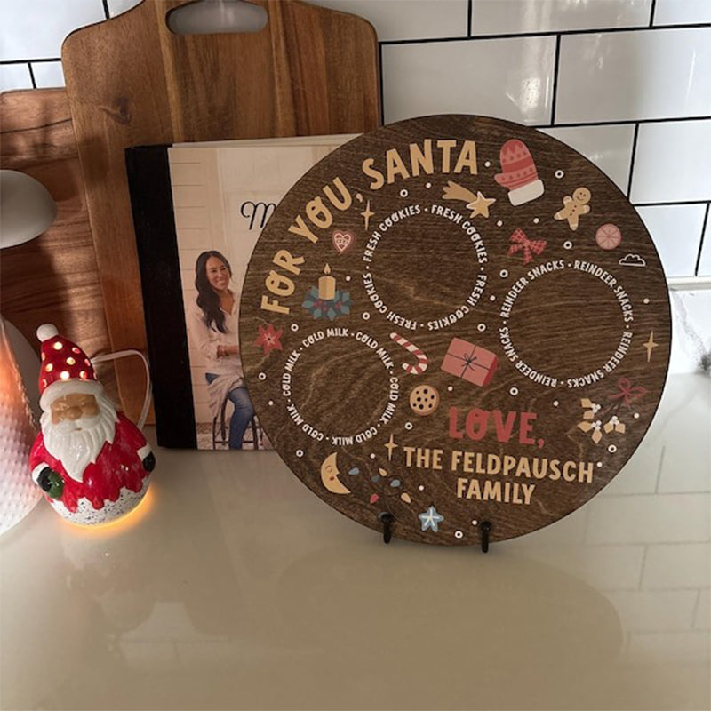 Santa Cookie Tray, Personalized Christmas Cookie Tray for Santa