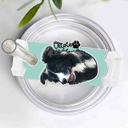 Custom Photo Tumbler Name Plate, Personalized Stanley Name Tag with Photo