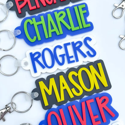Backpack Keychain Name Tag | Acrylic Name Keychain | Personalized Acrylic Name Tag