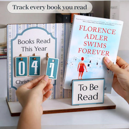 Personalized Book Holder - Book Tracker, Books Read This Year Counter