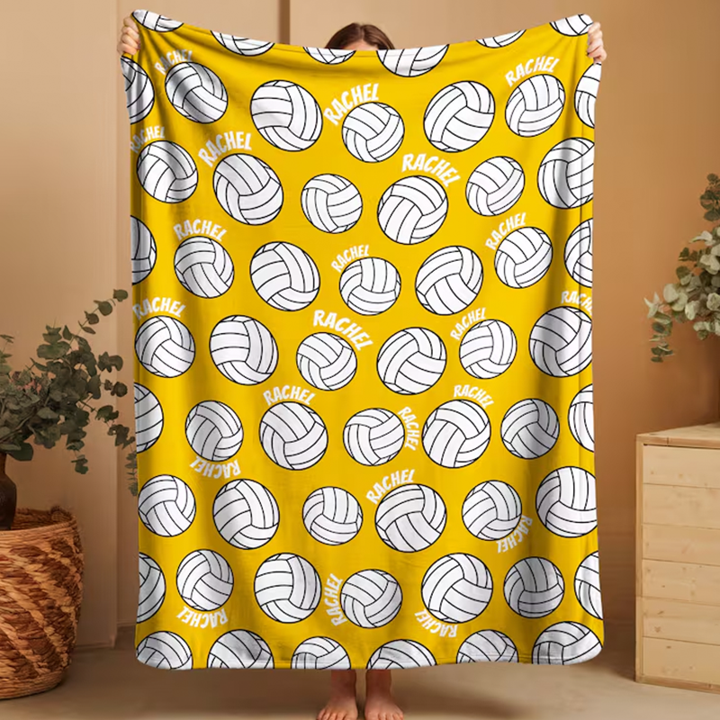 Personalized Volleyball Blanket: Custom Team blanket