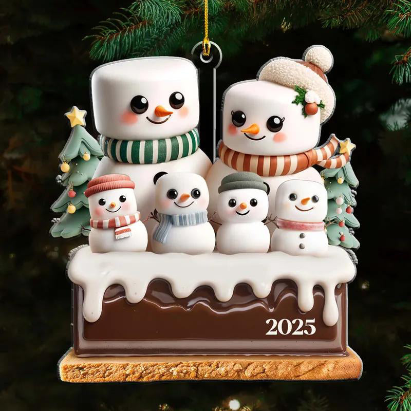 Personalized Christmas Ornament - Custom Family Name & Year