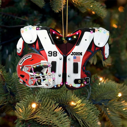 Personalized American Football Christmas Ornament