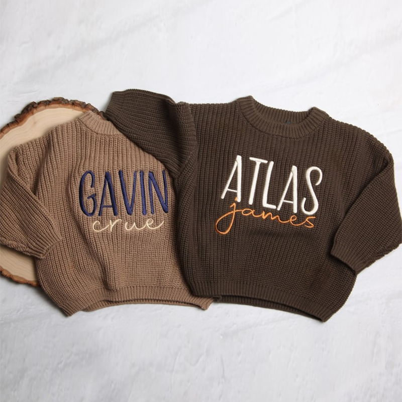 Personalized Embroidered Baby and Toddler Sweater