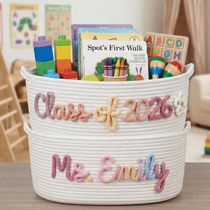Personalized Teacher Appreciation Gift | Custom Teacher Basket