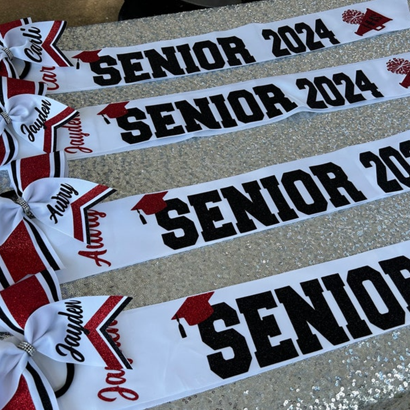 Custom Cheerleading Belts and Hair Accessories