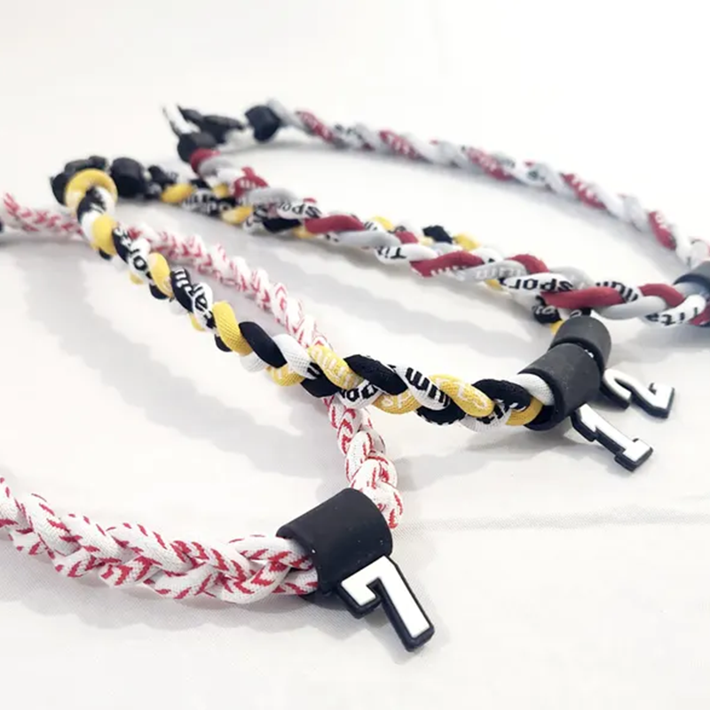 Baseball Basketball All Sports  Tri Rope Tornado Necklace with Customized Number