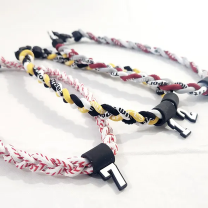 Baseball Basketball All Sports  Tri Rope Tornado Necklace with Customized Number