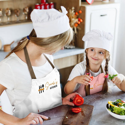 Personalized Cooking Apron for Woman Man Kid with Pockets