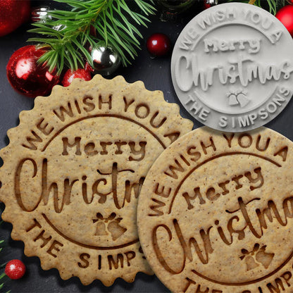 Personalized Christmas Cookie Cutter Stamp Set