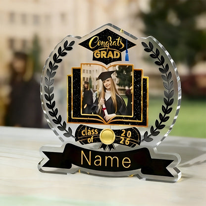 Personalized Graduation Diploma - Custom Name & Photo Acrylic Certificate Suitable