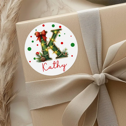 Personalized Name Christmas Gift Stickers, Gift Tag Stickers