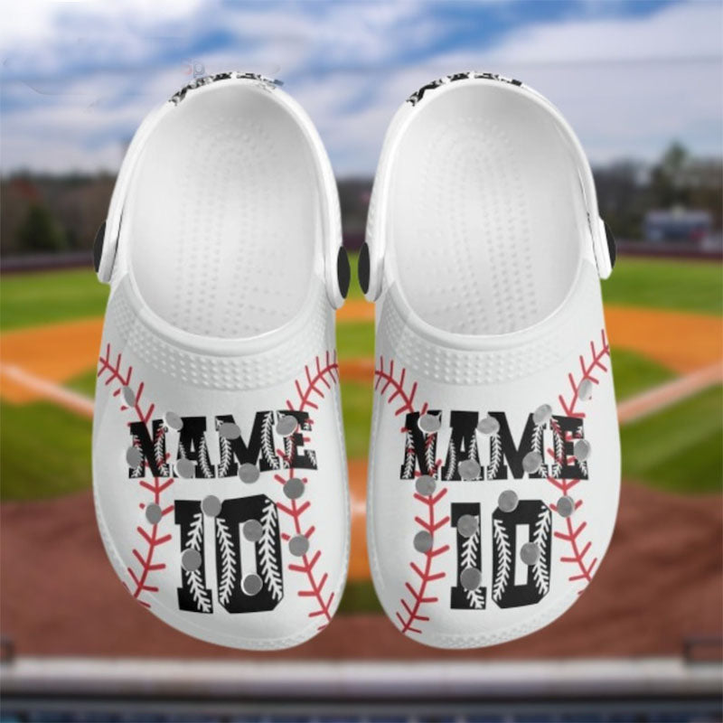 Custom Slides Personalized Baseball Clogs, Baseball Slides, Custom Slides, Gift for Baseball Player