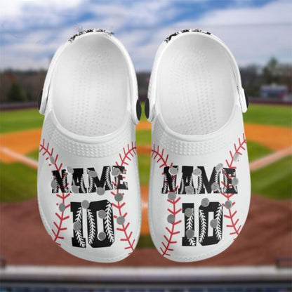 Custom Slides Personalized Baseball Clogs, Baseball Slides, Custom Slides, Gift for Baseball Player