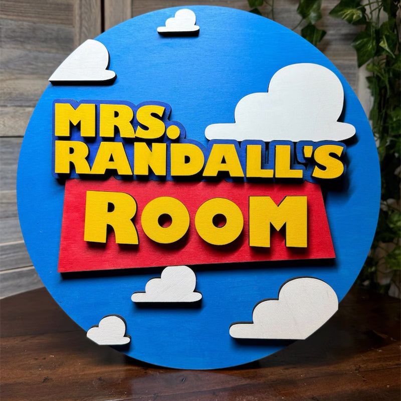 Handcrafted Customizable Toy Story Sign for Kid's Room