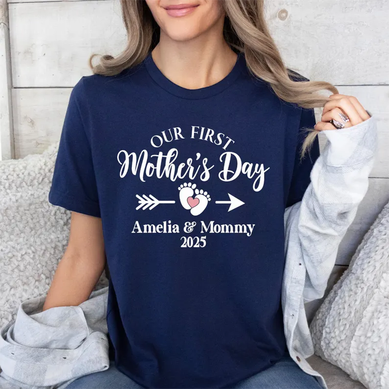 Personalised Matching Our First Mothers Day Shirt, 1st Mother Day Tee
