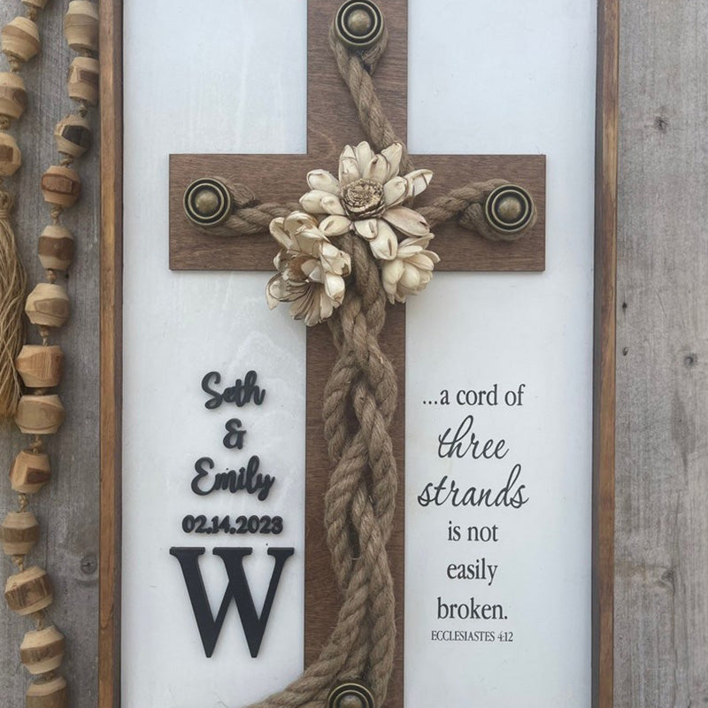 Personalized Three Strand Rope Wedding, Anniversary Gift