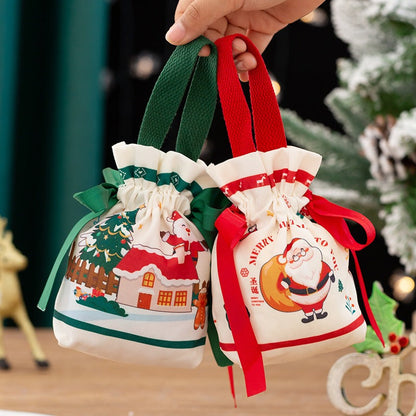 Christmas Gift Bag With Drawstring Packaging Box