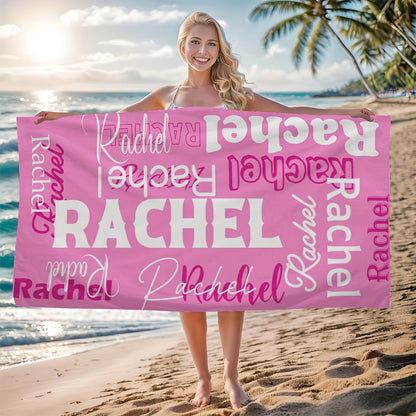 Customizable Name Beach Towel