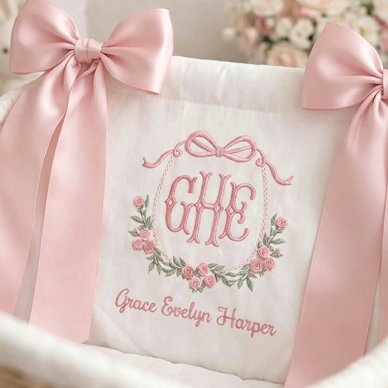 Custom Baby Banner For Hospital Door Sign & Nursery, Monogram Baby Announcement Banner