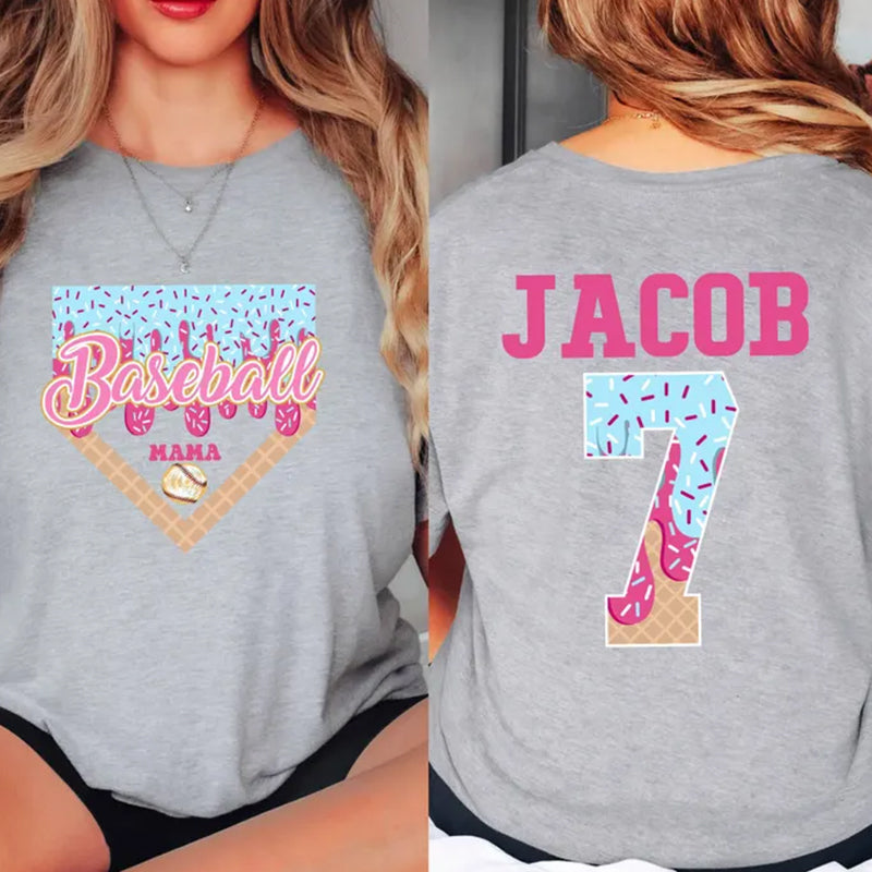 Personalized Baseball Drip Mama Shirt, Custom baseball jersey