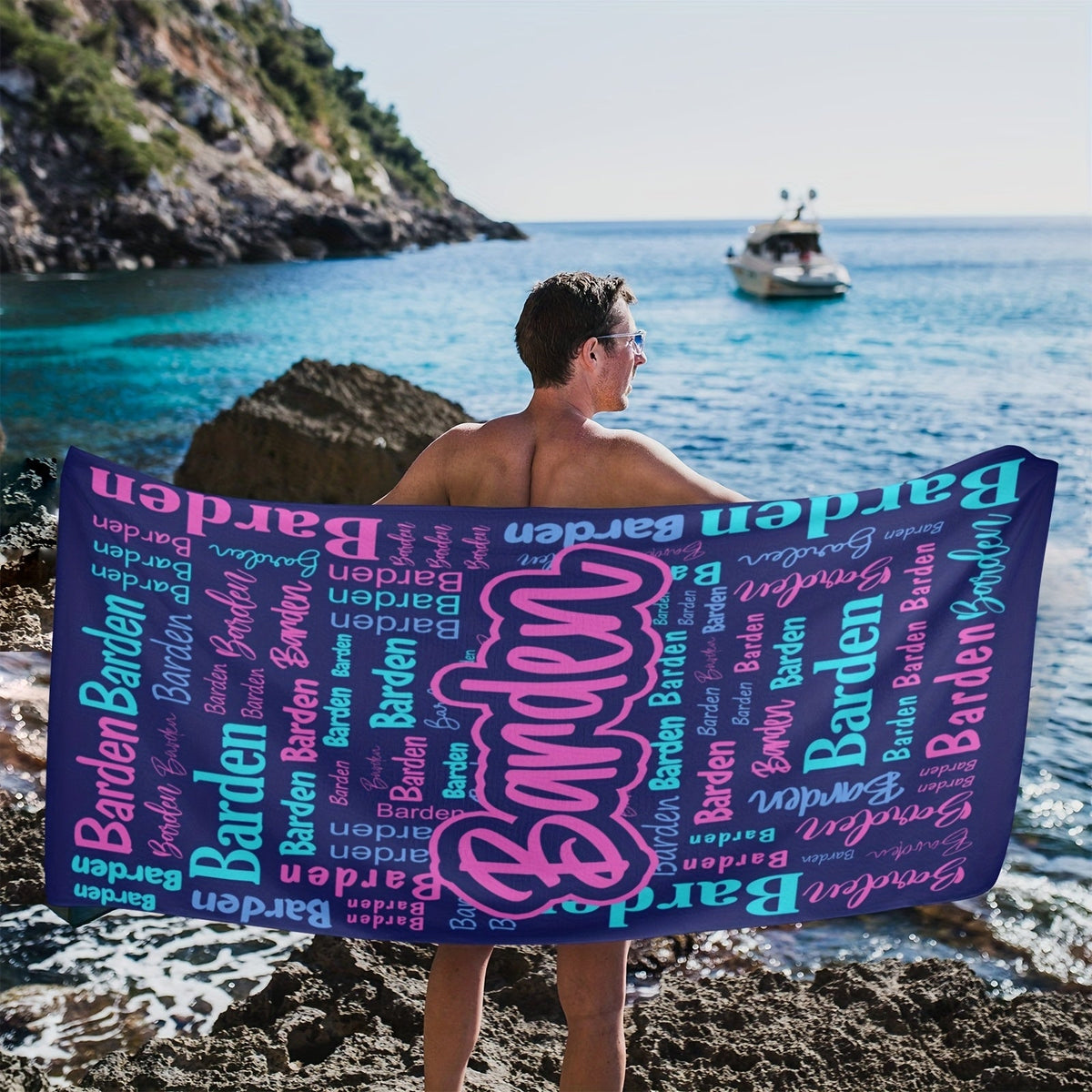 Personalized Name Beach Towel - Super Absorbent