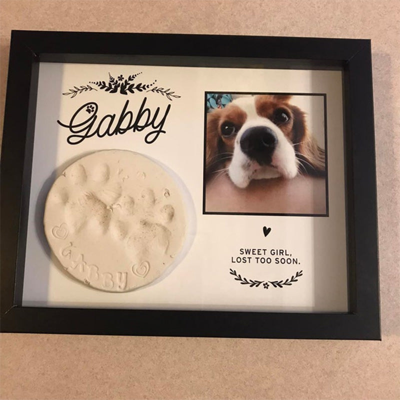 Pet Memorial Paw Print Holder Shadow Box