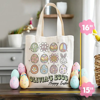 Easter Bunny Gift Bag for Kids, Custom Easter Egg Hunt Bag