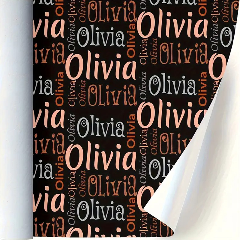 Customizable Name & Text Gift Wrap Paper