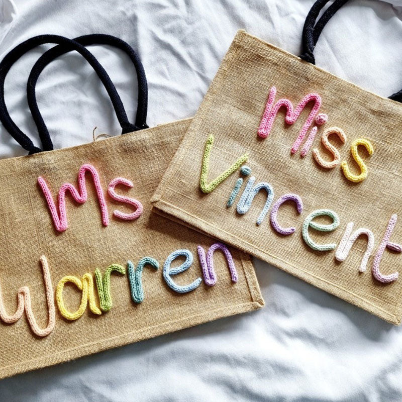 Teacher Bag l Teacher Gift l Book Bag l Personalised Jute Bag