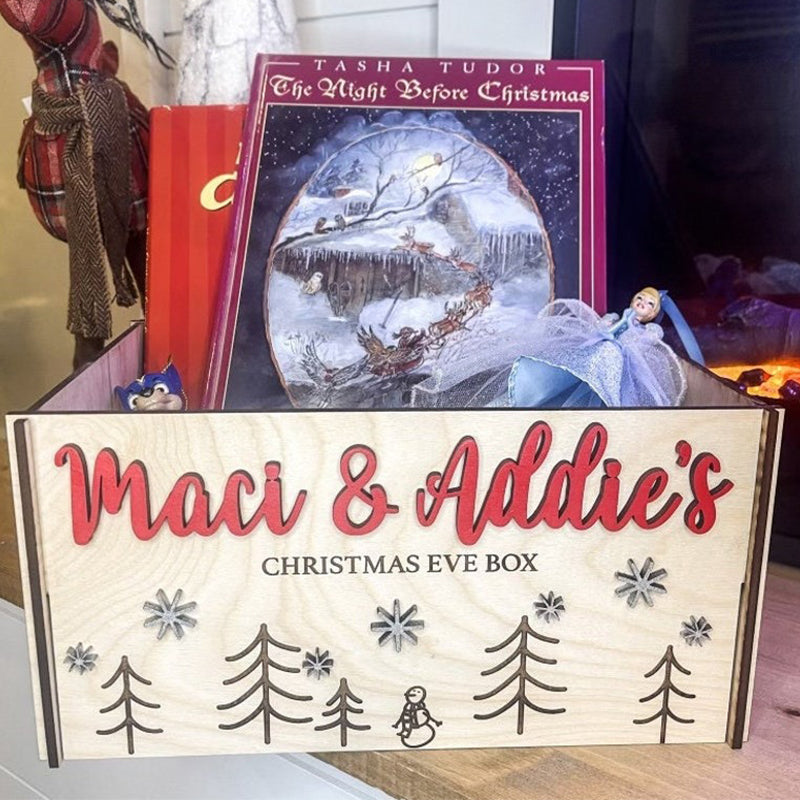 Christmas Eve Box | Decor crate Christmas |Personalized Box Xmas Eve