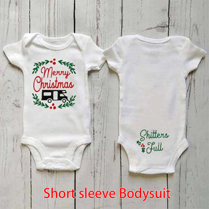Merry Christmas Shitters Full Unisex Onesies, Ugly Christmas Baby Outfit