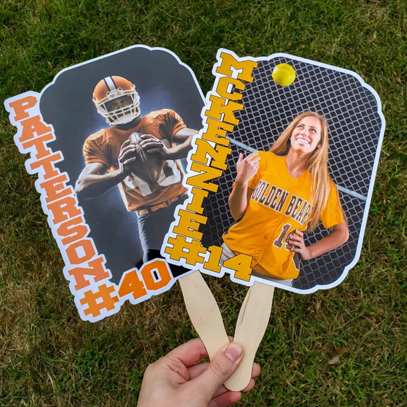 Custom Sports Face on a Stick/ Personalized Game Day Cutouts/