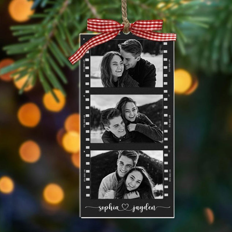 Custom Photo Strip Ornament, Christmas Ornament 2024
