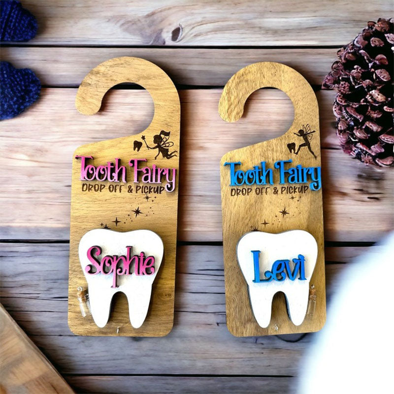 Tooth Fairy Door Hanger Personalized Boy Girl