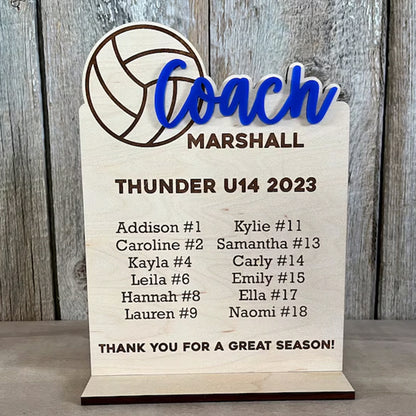 End of Season Coaches Gift, Personalized Coaches Plaque