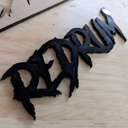 Custom Text Car Badge - Single Layer