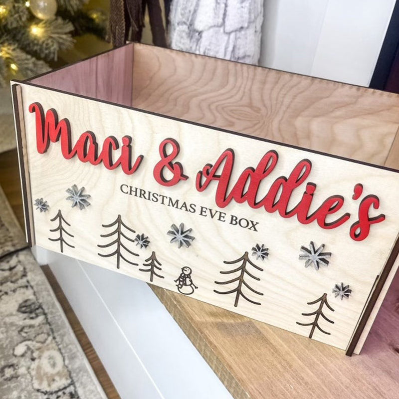 Christmas Eve Box | Decor crate Christmas |Personalized Box Xmas Eve