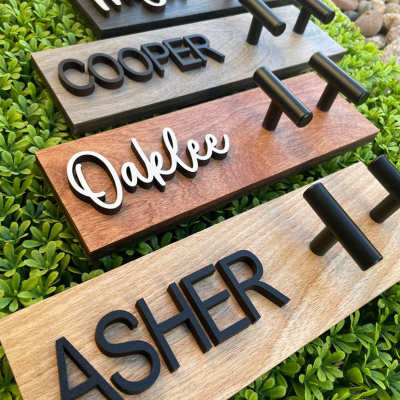 Custom Dog Leash Holder - Wood Leash Holder