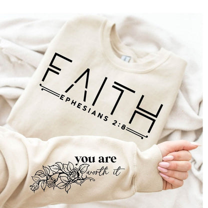 Elegant Christian Faith Quote Sweater