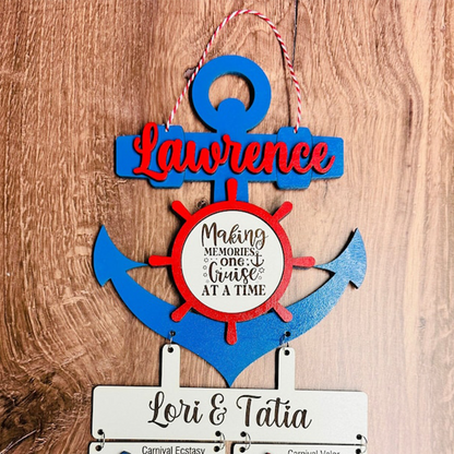 Anchor Cruise cabin door decor, cruise door hanger