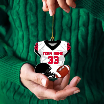 Personalized American Football Uniform 2D Flat Ornament NOT 3D