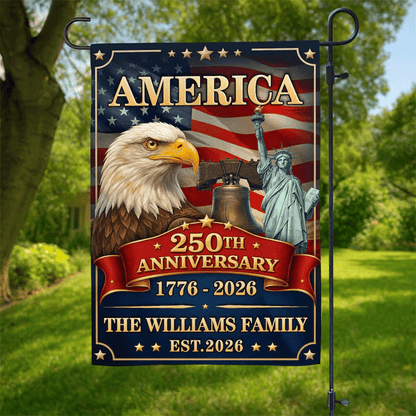 America 250th Anniversary Garden Flag
