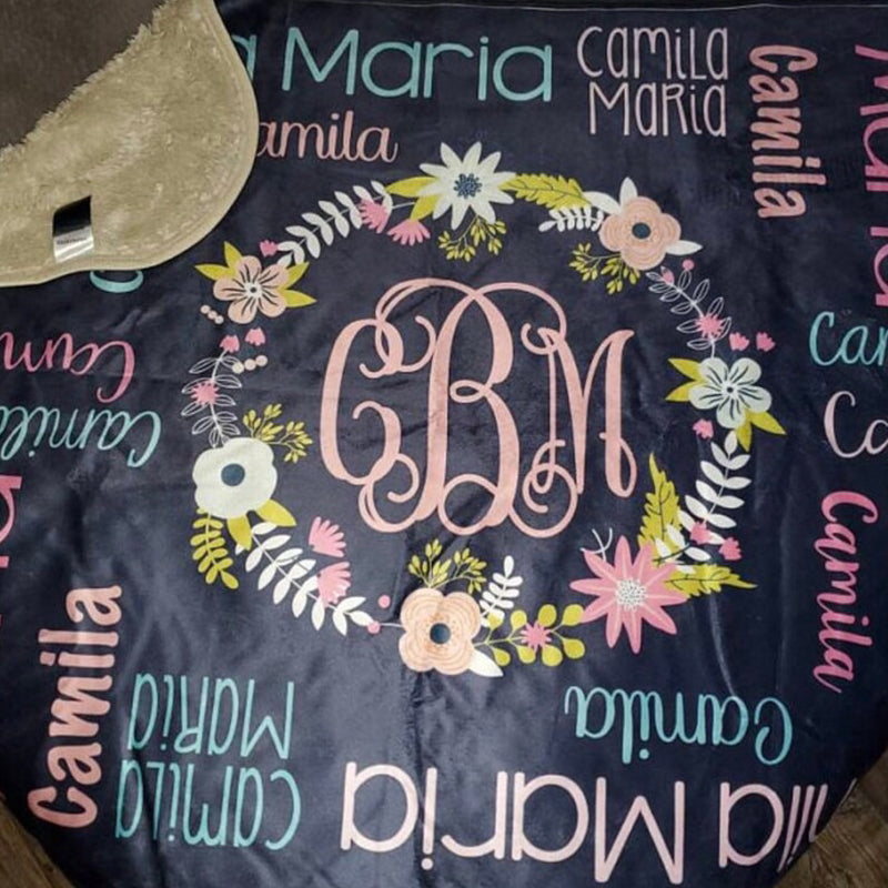Personalized Baby Blanket, Baby Girl Blanket, Personalized Blanket