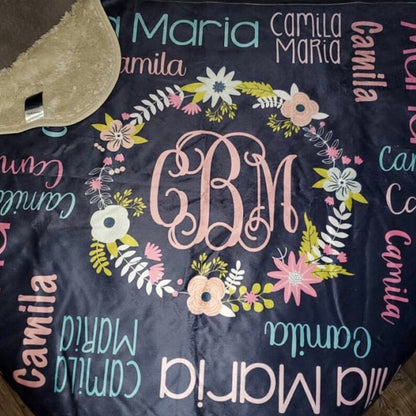 Personalized Baby Blanket, Baby Girl Blanket, Personalized Blanket