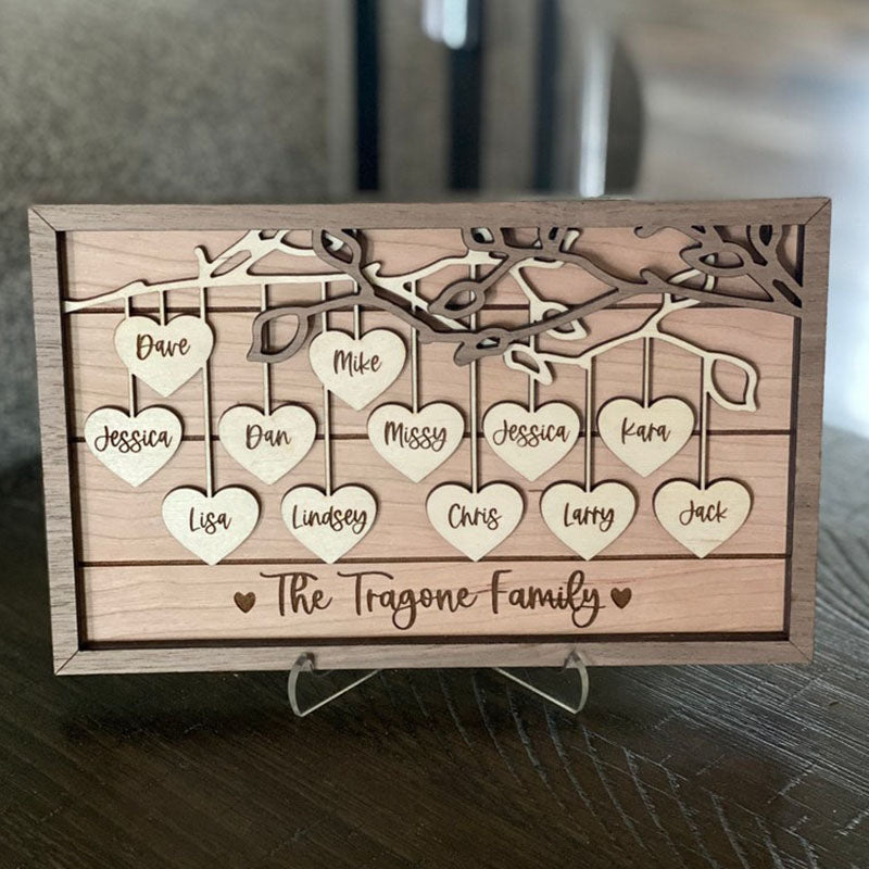 Personalized Wooden Sign Couples Custom Wood Sign Personalized Wooden Family Tree Sign