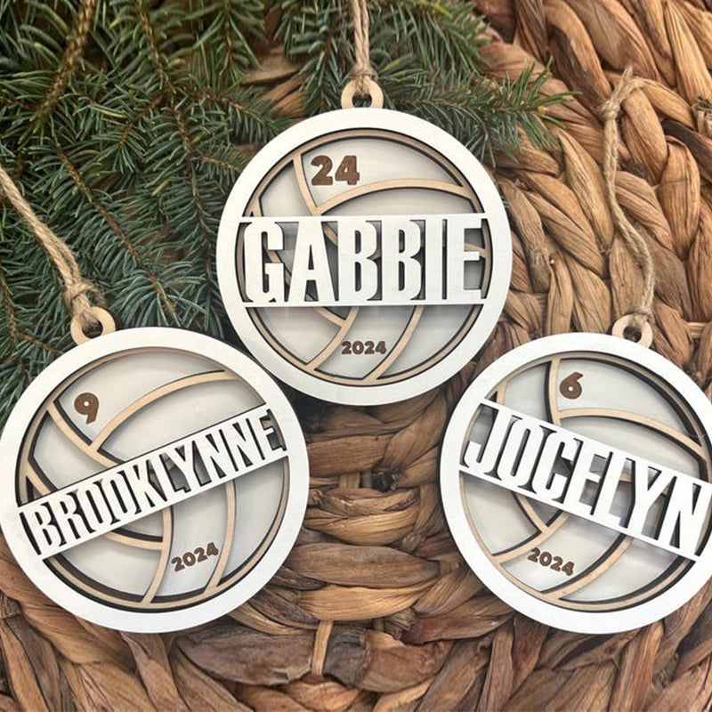 Personalized Volleyball Christmas Ornament