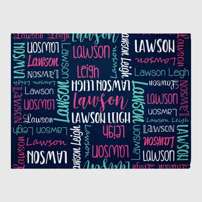 Custom Blanket with Name - Personalized Blanket - Name Blanket